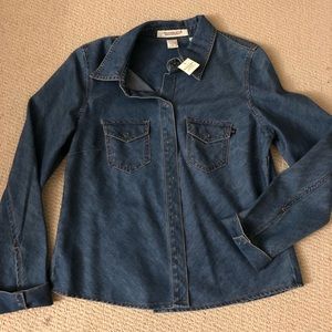 NWT Abercrombie & Fitch Jean longsleeve button up